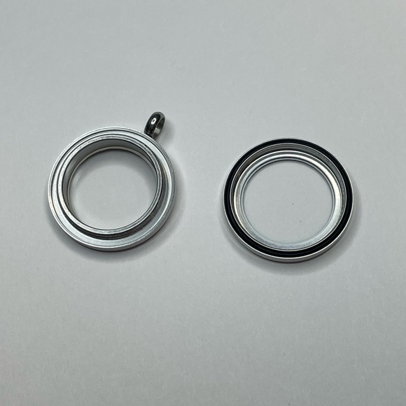 Classic Round Silver-Tone Gem Locket - Picture 3 of 4